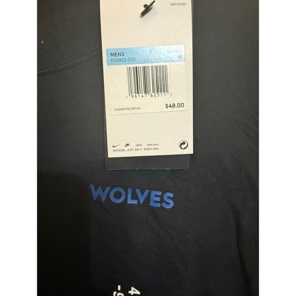 Nike Men's NBA Minnesota Timberwolves Long Sleeve Graphic Tee Black Medium NWT - Picture 14 of 14